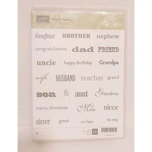 Stampin' Up! FAMILY REUNION Set of 24 Stamps #122712 Retired Unused Open Case